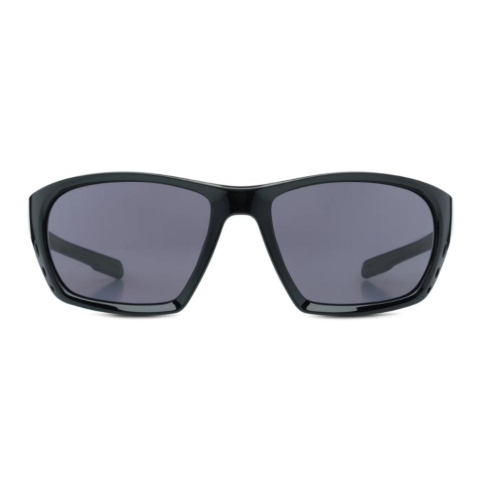 Bloc Derby Sunglasses | Shiny Black Polarised Grey