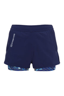 The Kintsugi 2 - in - 1 Marathon Short 5" (Women's) - Crewroom - XS - Navy Kintsugi Print
