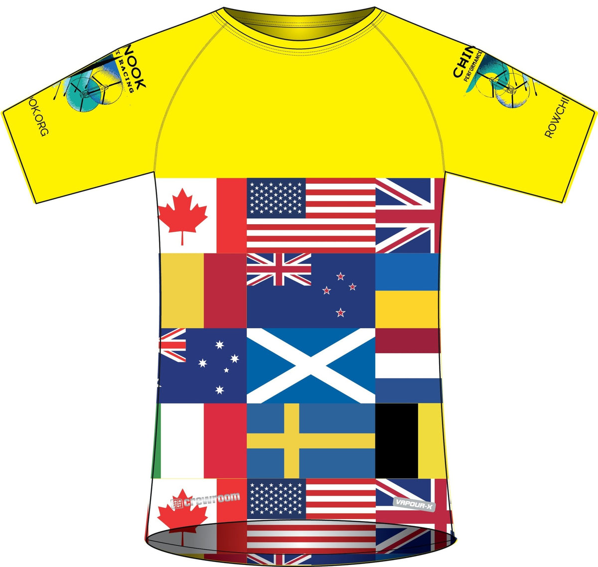 Chinook RC Men's Team Tee - Flag - Yellow - Crewroom - S - 